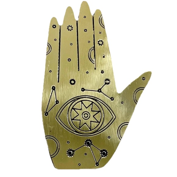 NEW Goddess Provisions Healing Hand Incense Holder Brass Spiritual Decor Gift - Picture 3 of 6